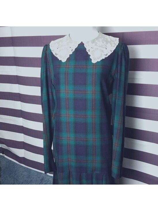 Laura Ashley Dresses & Skirts - Vintage Laura Ashley 80's Plaid Maxi Dress